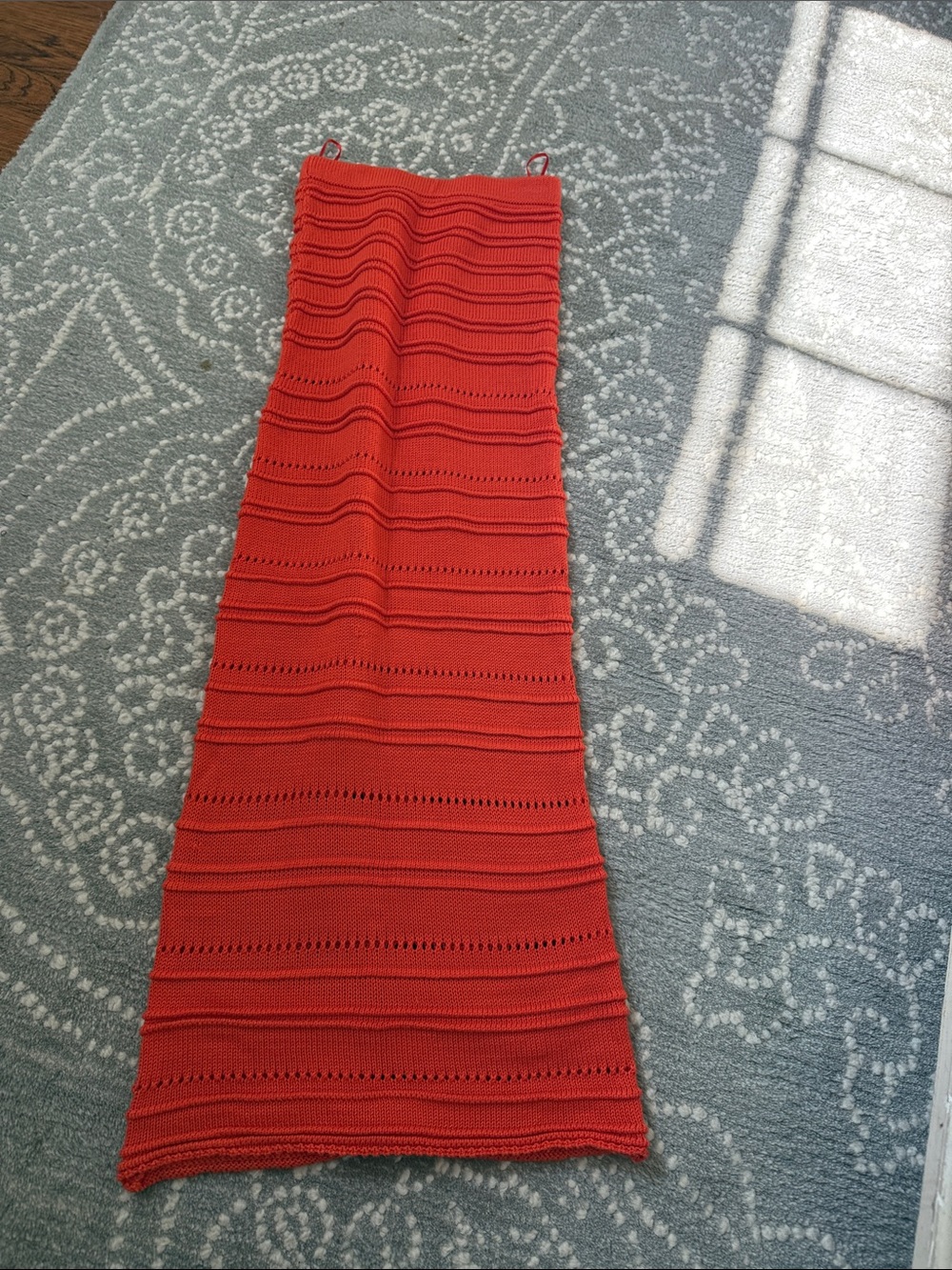 Bershka Coral-Red Knit Skirt